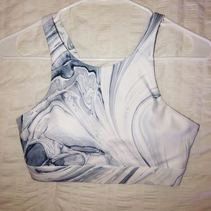 White Marble Matching Workout Set